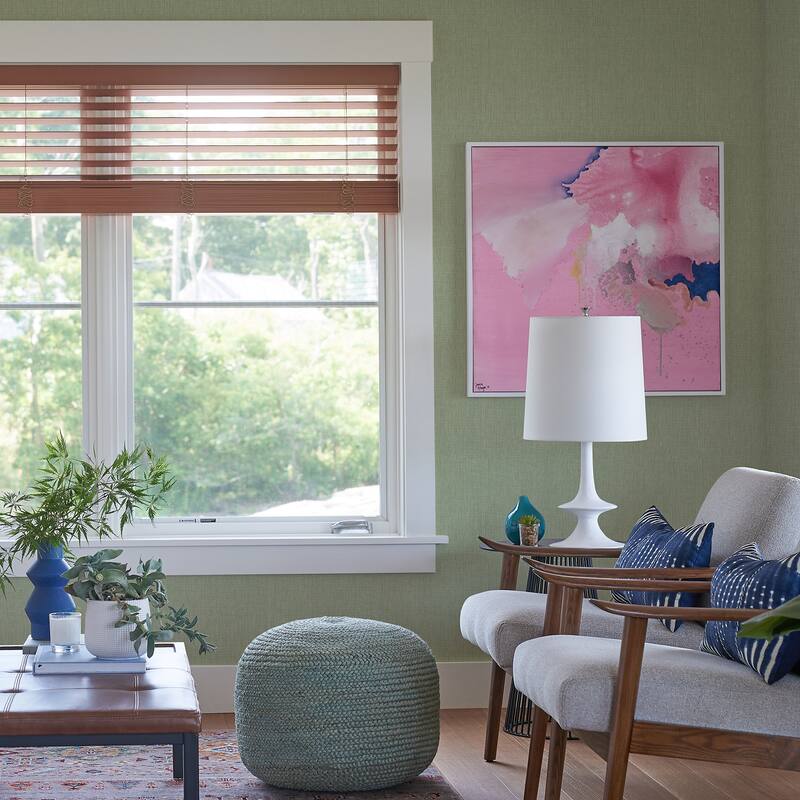 A-Street Prints Dunstan Green Basketweave Wallpaper