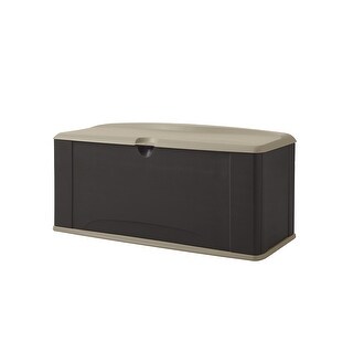 thumbnail image 2 of 120 Gallon Outdoor Storage Deck Box - Wood Grain Look, W/ Padlock - Gray, Large 2 of 5