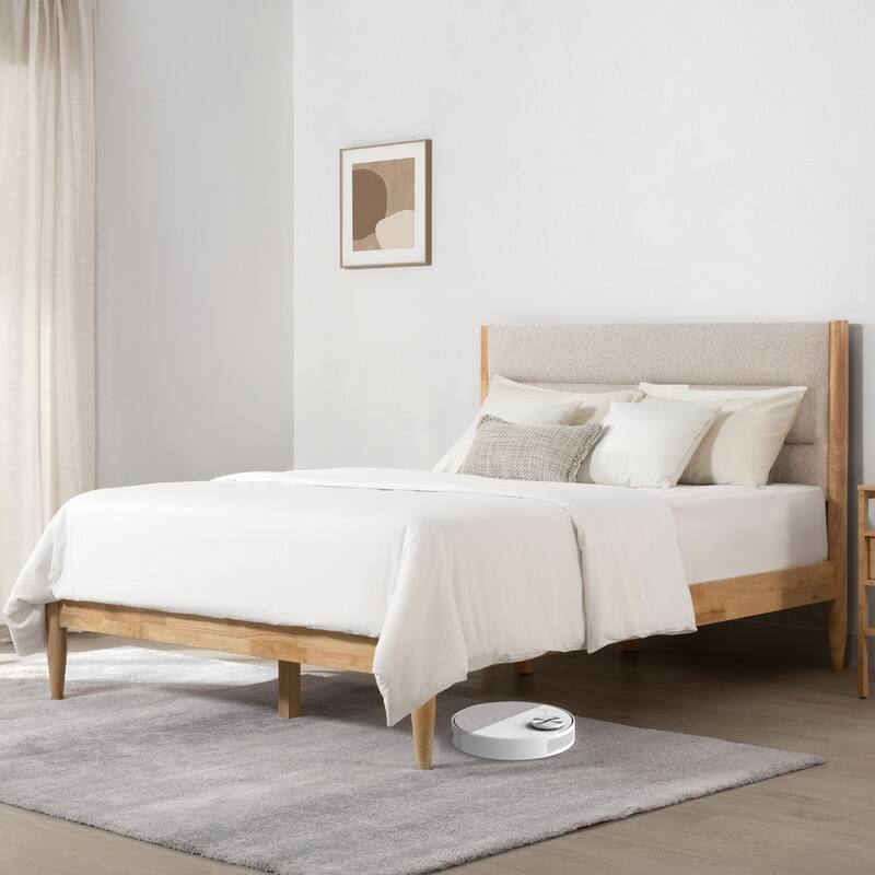 Mason Upholstered Platform Bed Frame with Headboard