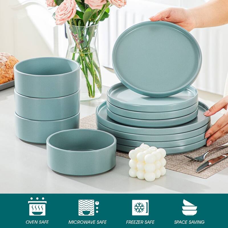 vancasso VENUS 12-Piece Matte Dinnerware Set, Service for 4