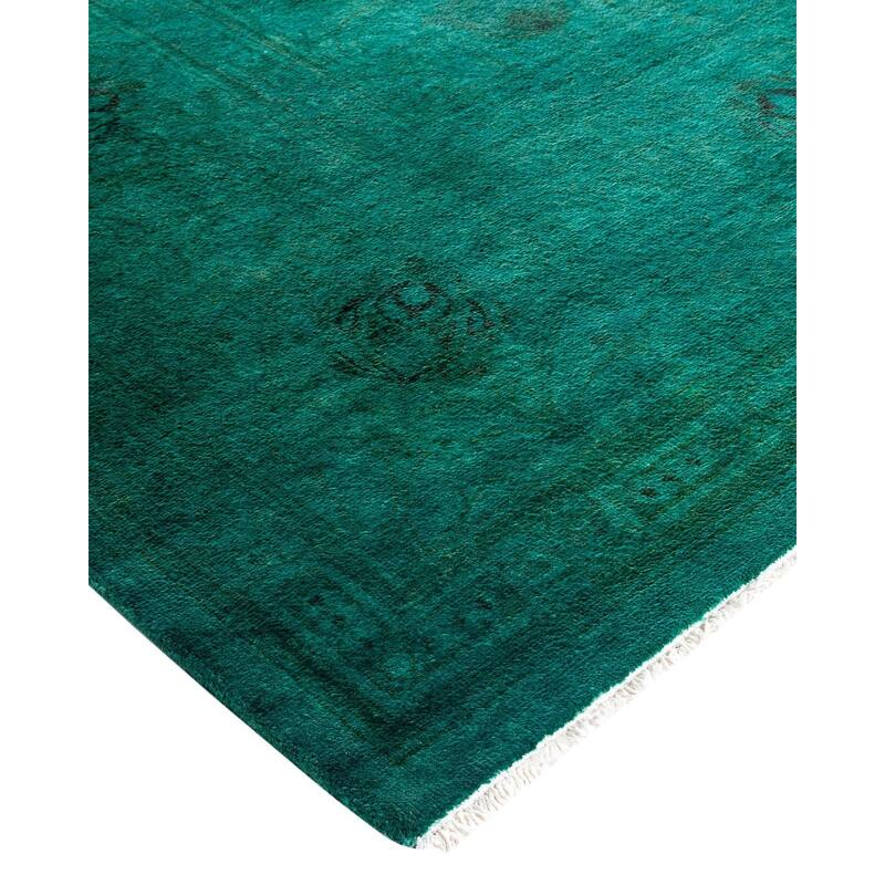 Contemporary Overdyed Wool Hand Knotted Area Rug - 8' 0" x 9' 10"