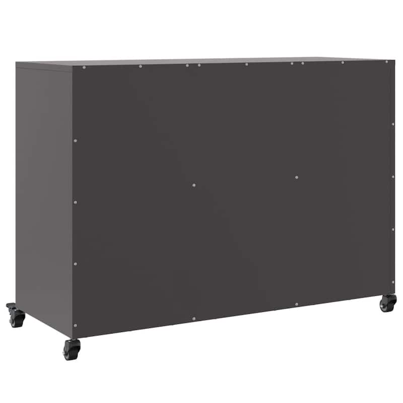 vidaXL Sideboard Cupboard Storage Organizer Living Room Cold-rolled Steel - 15.4 x 39.6 x 28.3