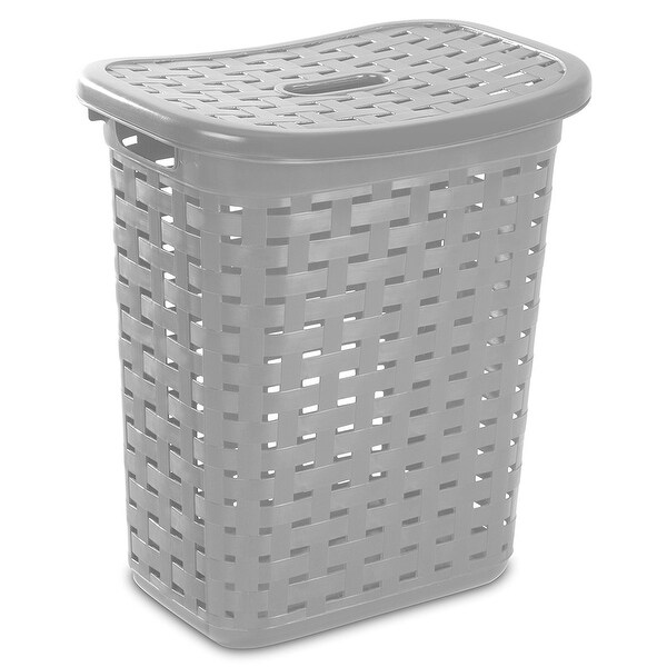 Sterilite 12766A04 Weave Laundry Hamper, Cement