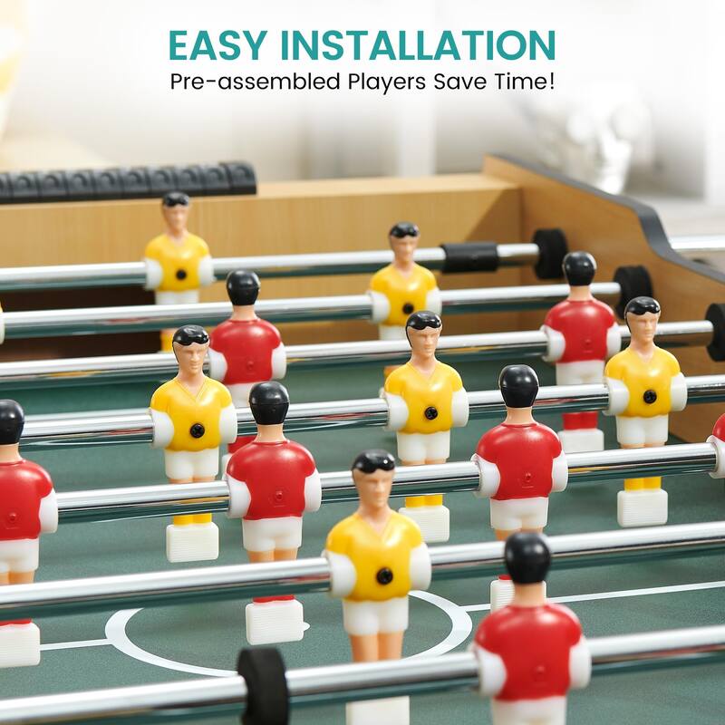 48 Inch Foosball Table, Soccer Table Game for Kids and Adults, Arcade Table Soccer for Home