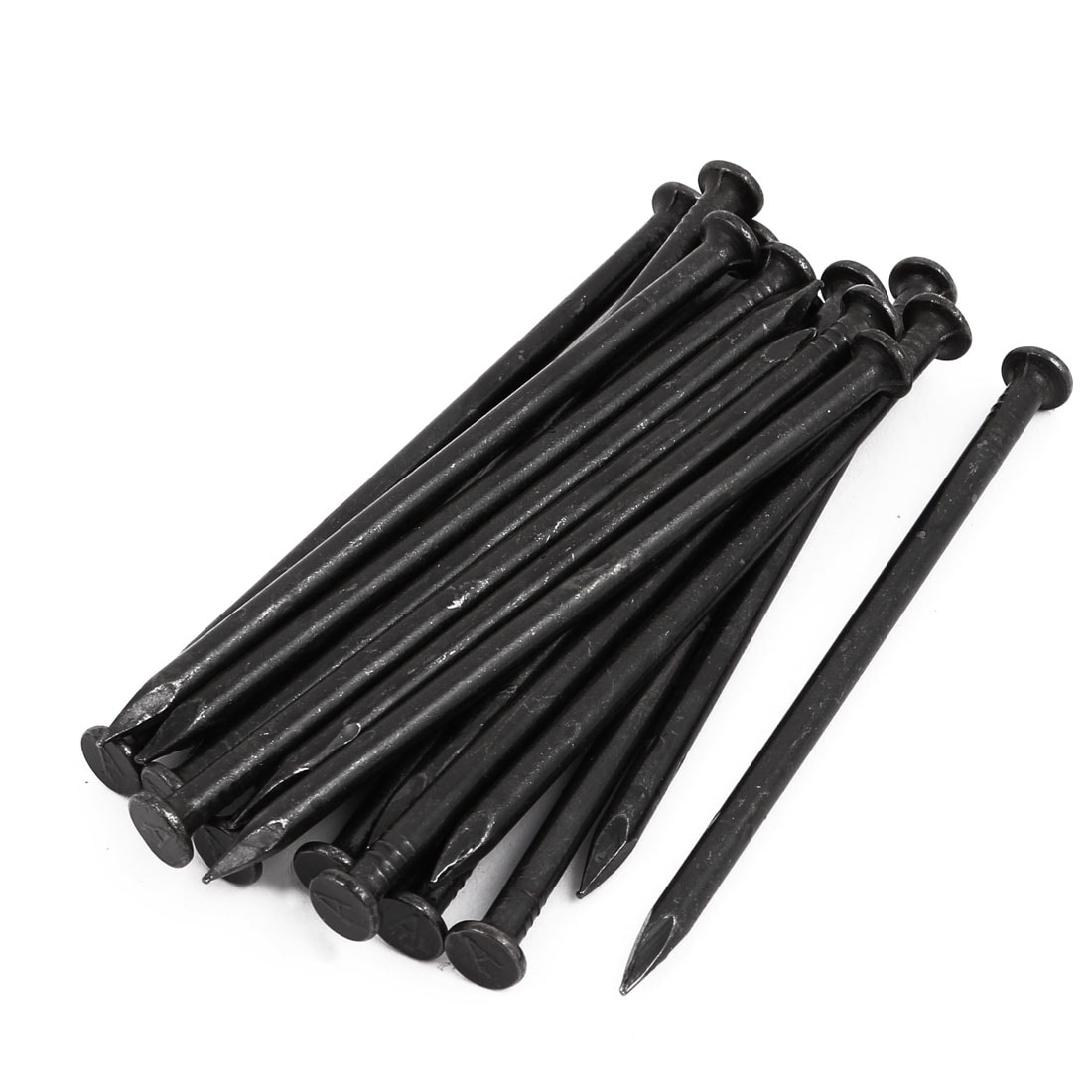 4-inch Length Carbon Steel Point Tip Wall Cement Nail Black 10pcs