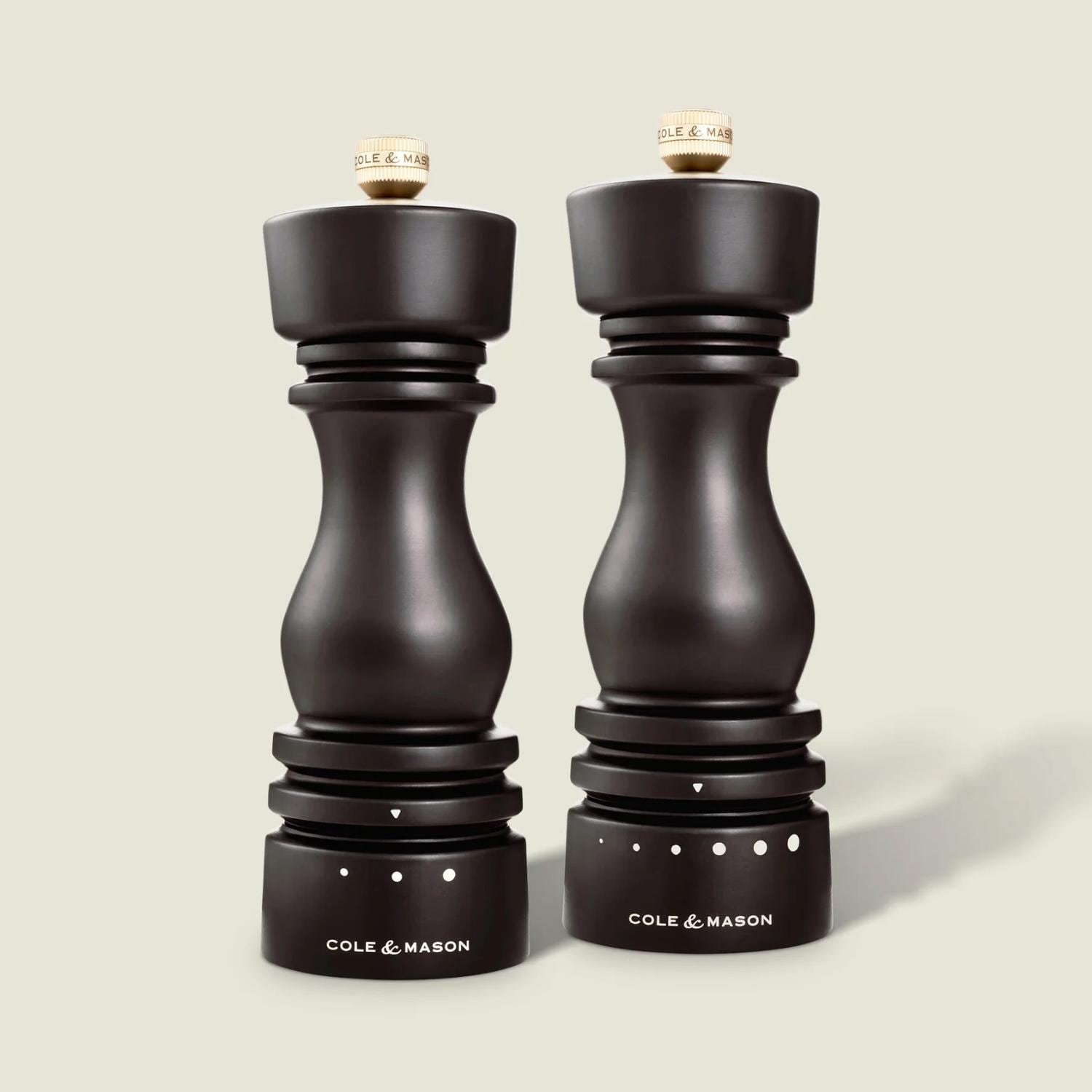 Cole & Mason London Grind Select Chocolate Wood Salt & Pepper Mill Gift Set 7"