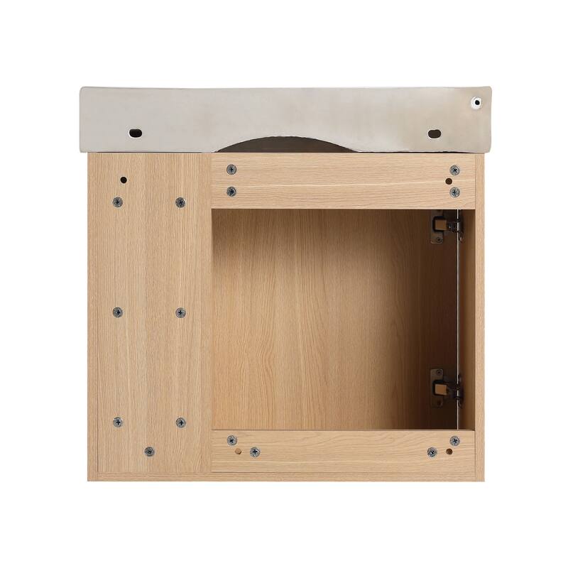 Bathroom Vanity With Sink In 24/28 Inch, Floating Bathroom Vanity With Soft Close Door
