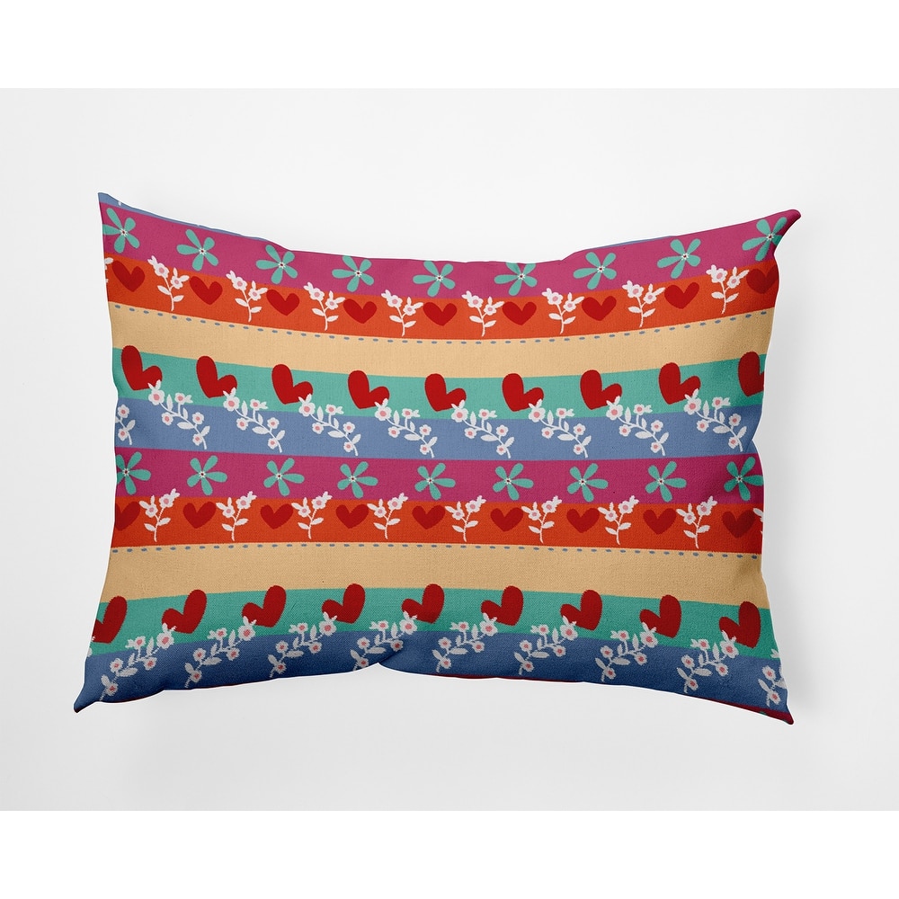 Love Garden Decorative Valentines Day Accent Pillow