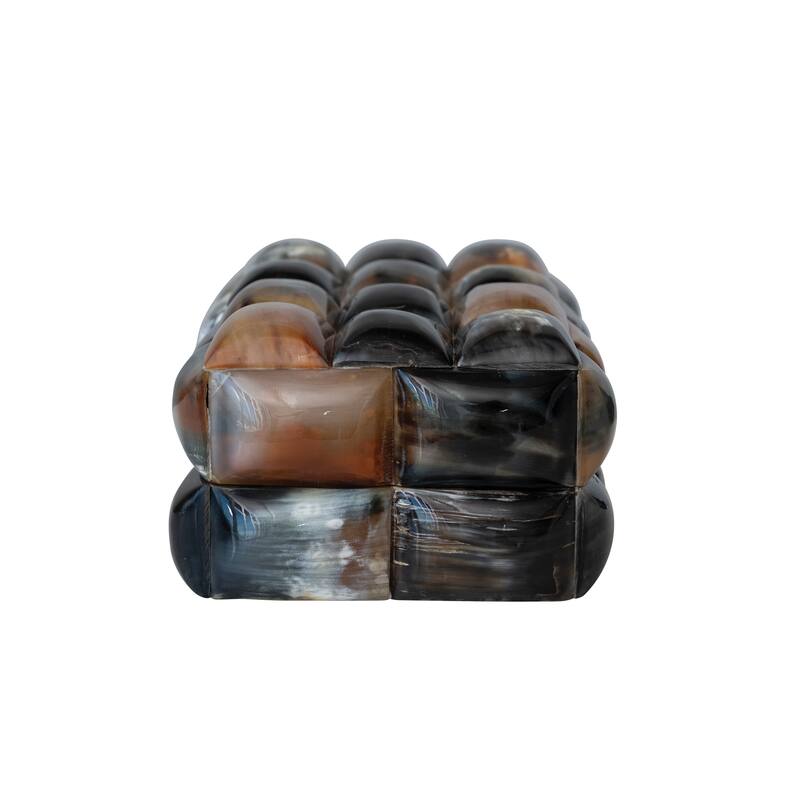 Decorative Horn Bubble Storage Box - 12.0"L x 7.0"W x 4.0"H