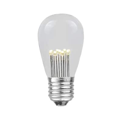 25 Pack LED S14 Outdoor Patio Edison Replacement Bulbs, Warm White, E26 Base - Large