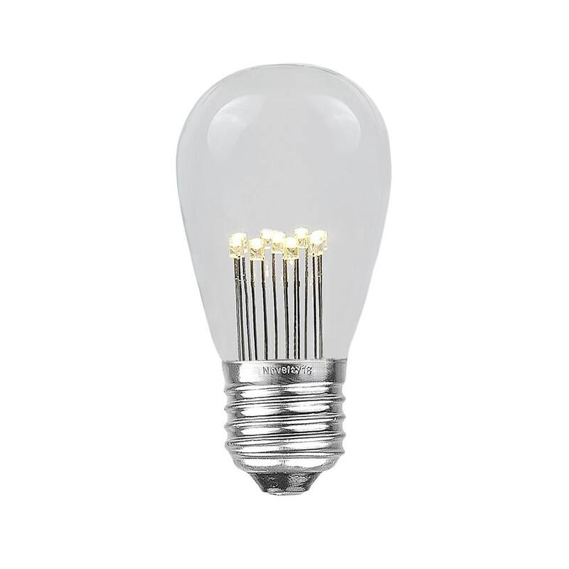 LED S14 Outdoor Patio Edison Replacement Bulbs, Warm White, E26 Base - Small