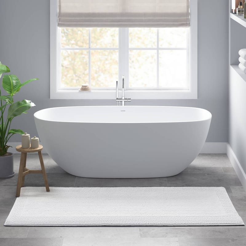 Madison Park Signature Splendor 100-percent Cotton Tufted 3000 GSM Reversible Bath Rug - 24x44" - White
