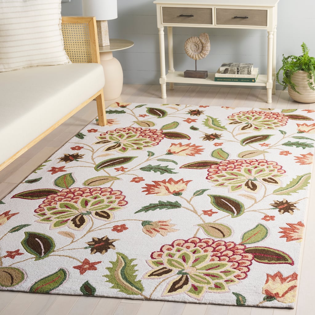 SAFAVIEH Handmade Jardin Shemsie Floral Wool Rug