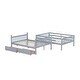preview thumbnail 23 of 34, Full over Full Bunk Bed with 2 Storage Drawers, Convertible to 2 Beds