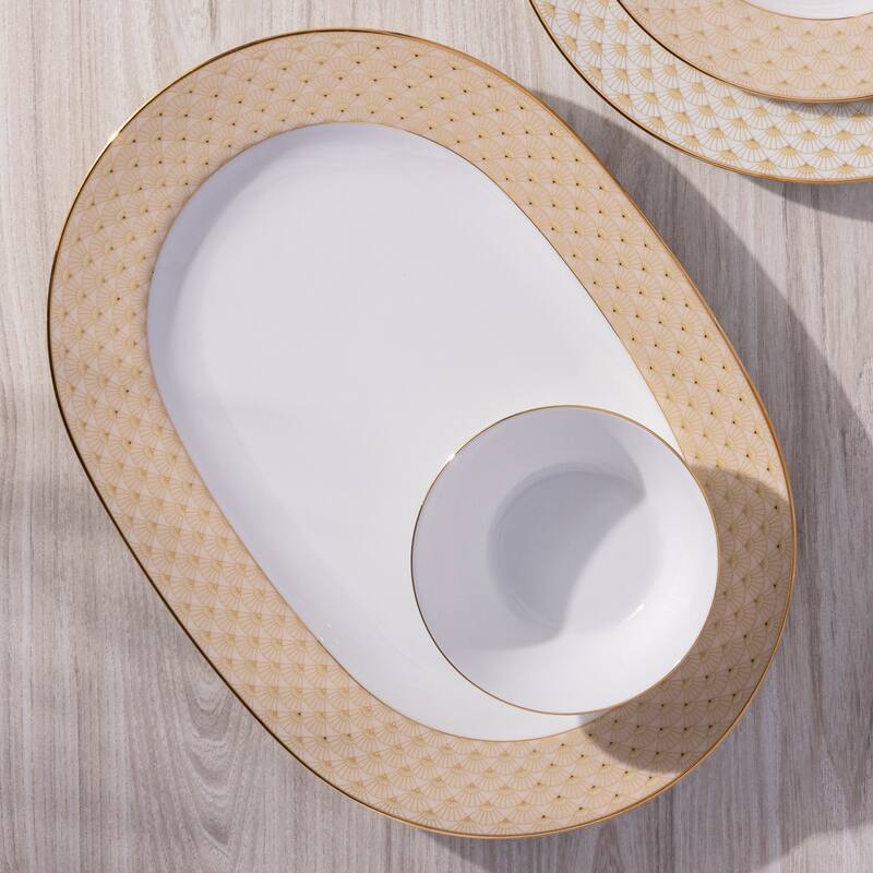 Trocadero Gold Oval Platter, 14"