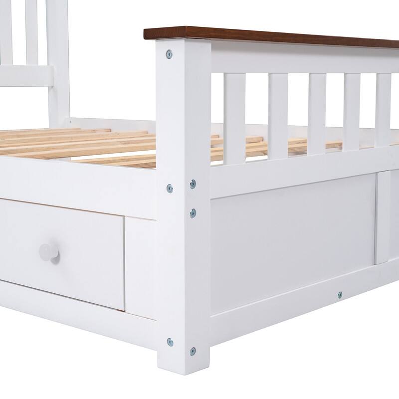 3-Pieces/1-Piece Bedroom Sets Full/Queen Size Platform Bed with Nightstand(USB Charging Ports) and 6-Drawer Storage Chest