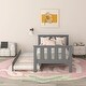 preview thumbnail 2 of 6, Twin Bed Frame Wood Platform Bed with Pull Out Trundle and Headboard and Footboard