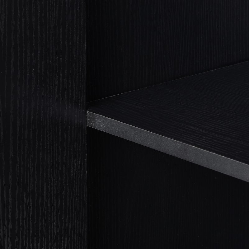 4-Door Buffet Sideboard Cabinet with Rugged Metal Design & Ample Storage for Living or Dining Room