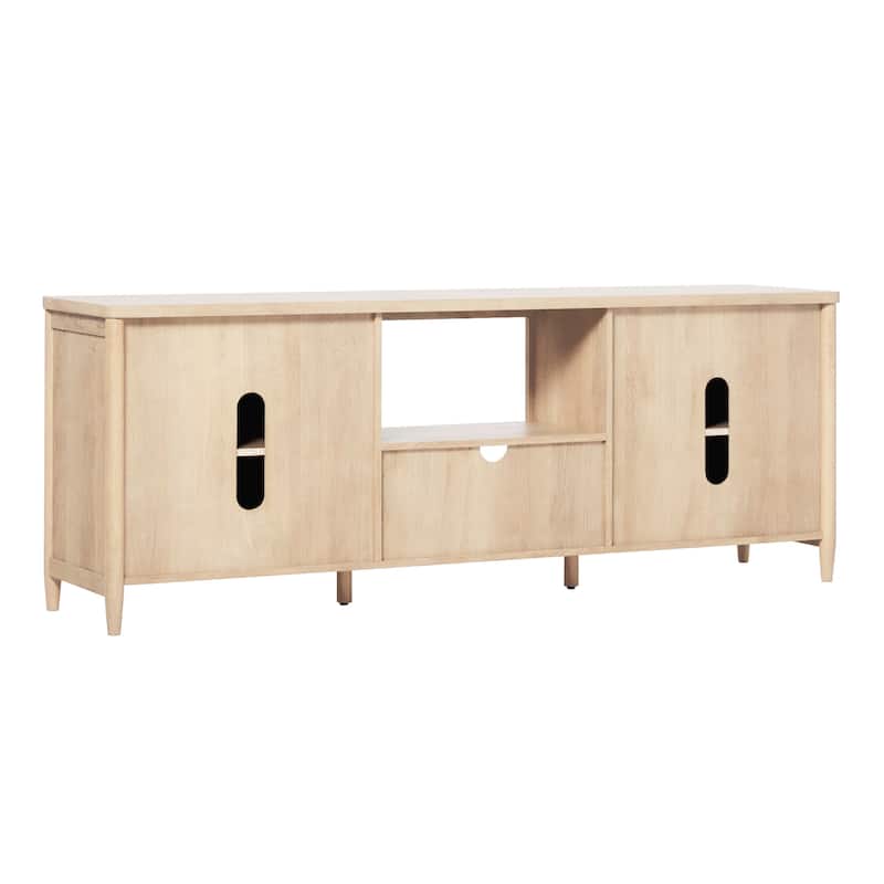 Middlebrook Scandinavian Reeded 70-inch TV Stand with Open Storage