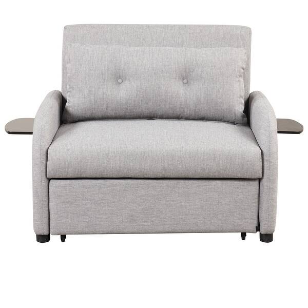 Chaise Accent Chair Pull Out Sofa Sleeper 3 in 1 with 2 Wing Side Small