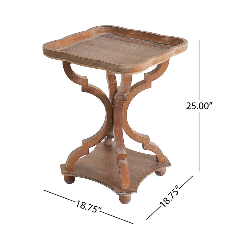 Bevier French Country Accent Table with Square Top by Christopher Knight Home