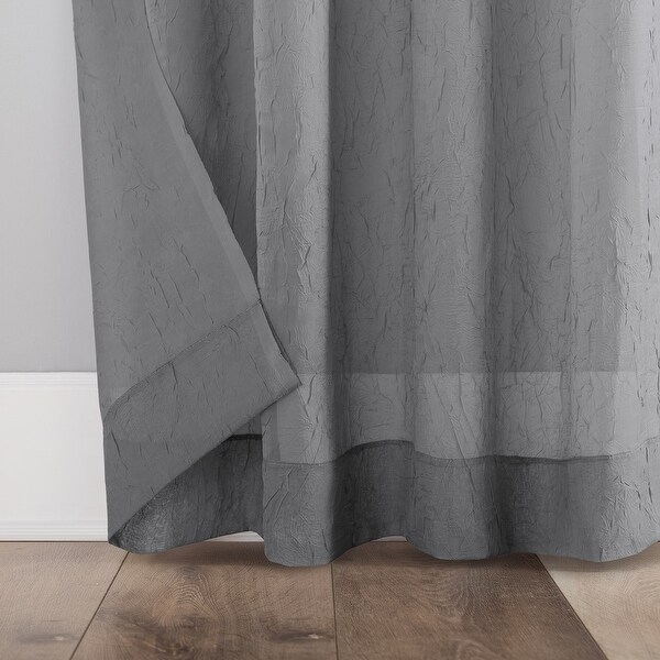 No. 918 Erica Crushed Voile Sheer Rod Pocket 1-Piece Curtain Panel