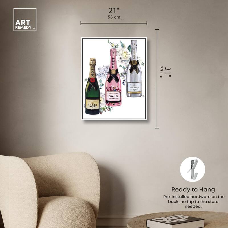 Doll Memories - Champagne Floral Canvas by Art Remedy
