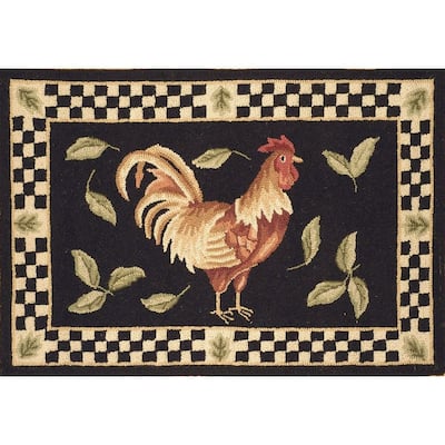 SAFAVIEH Hand-hooked Vintage Poster Rasma Rooster Wool Rug..