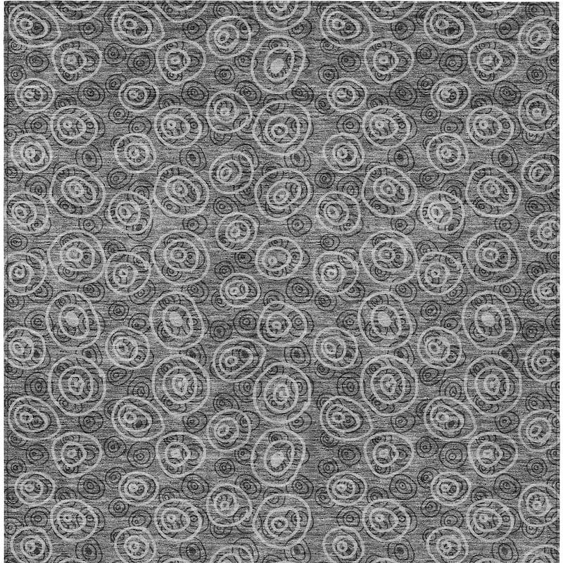 HomeRoots Geometric Transitional Rectangle Outdoor Rug