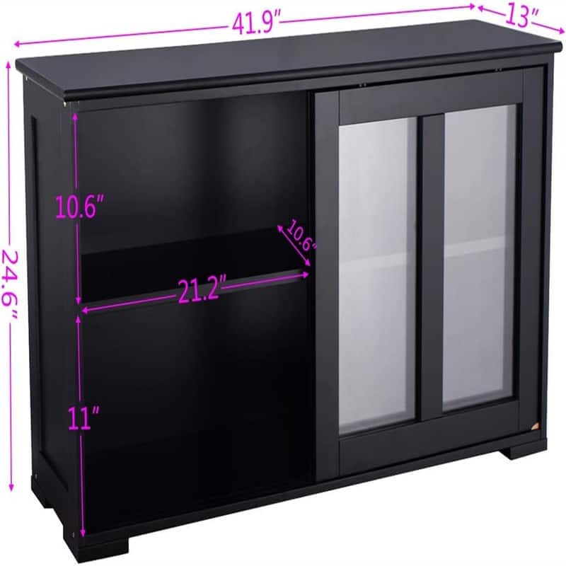 Stackable Buffet Storage Sideboard - 41.9"D x 13"W x 24.5"H