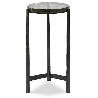Uttermost 25308 12" Wide Glass and Iron End Table