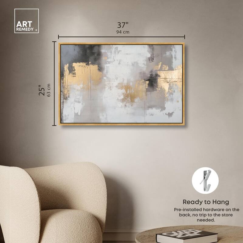 Gilded Gray I Canvas by Art Remedy