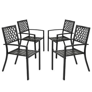 Nuu garden stacking wrought iron outdoor patio dining store chair