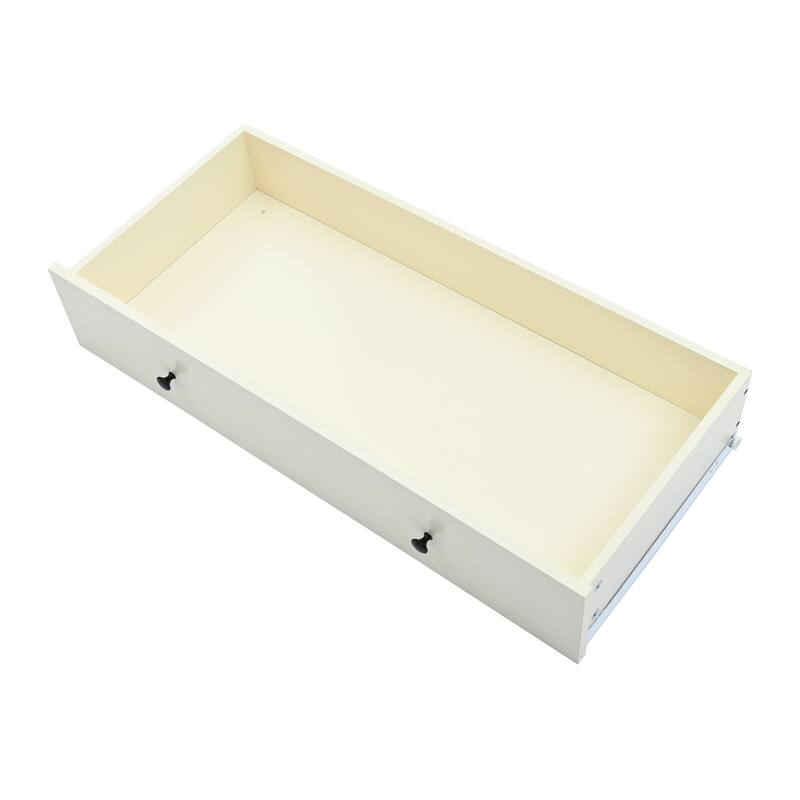 77" Farmhouse Kitchen Pantry, Freestanding Tall Cabinet with Adjustable Shelves, Door Racks & Drawers for Dining Room