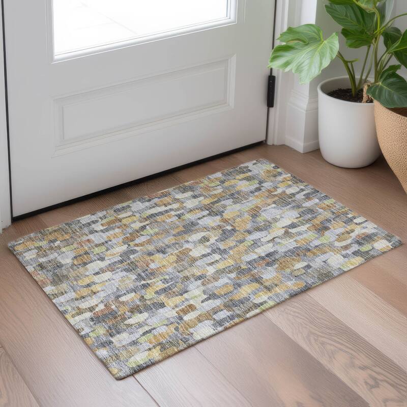Machine Washable Indoor/ Outdoor Contemporary Drew Chantille Rug
