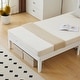 preview thumbnail 12 of 45, Twin Size Solid Wood Platform Bed Frame With Headboard White
