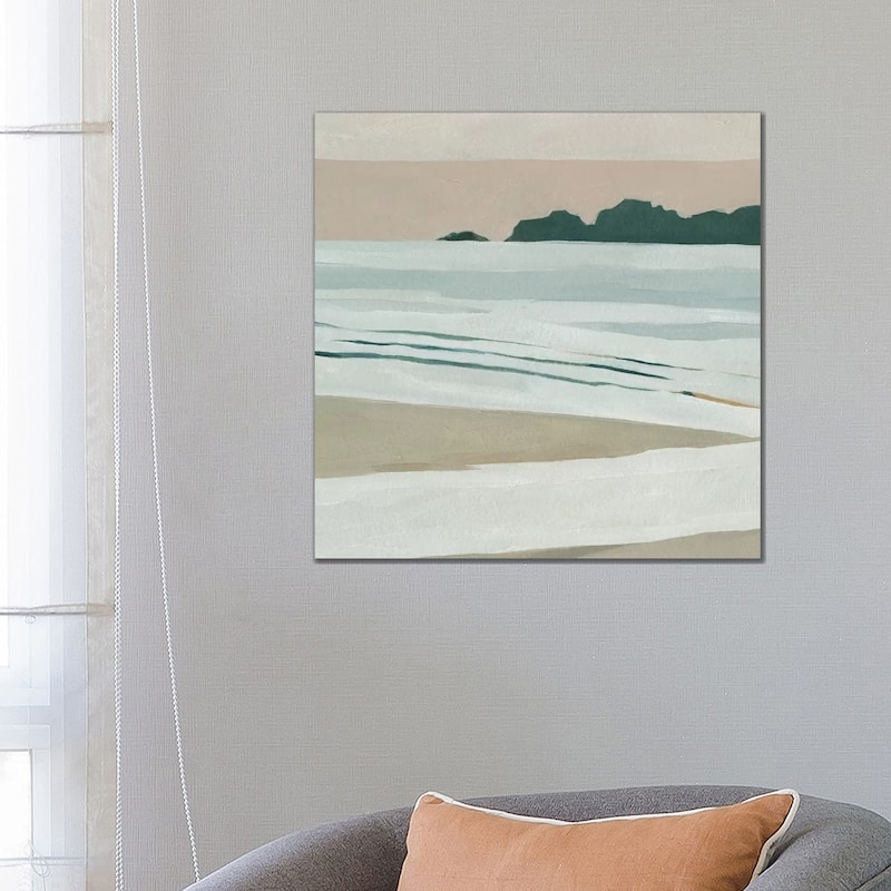 iCanvas "Coastal Lines I" by Emma Scarvey Canvas Print - 26x26x1.5