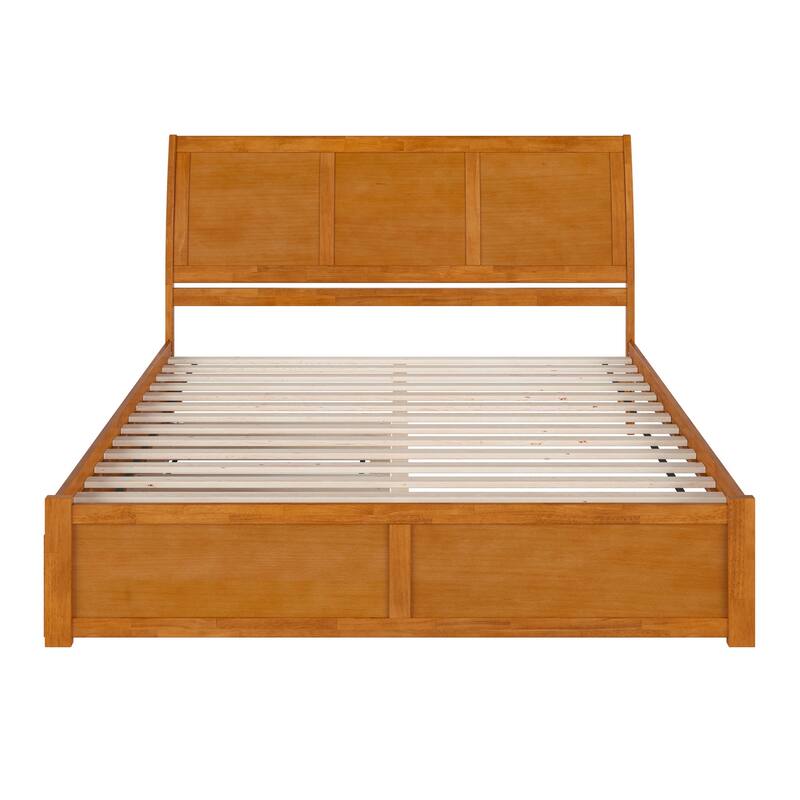 Portland Platform Bed with Footboard and Twin XL Trundle