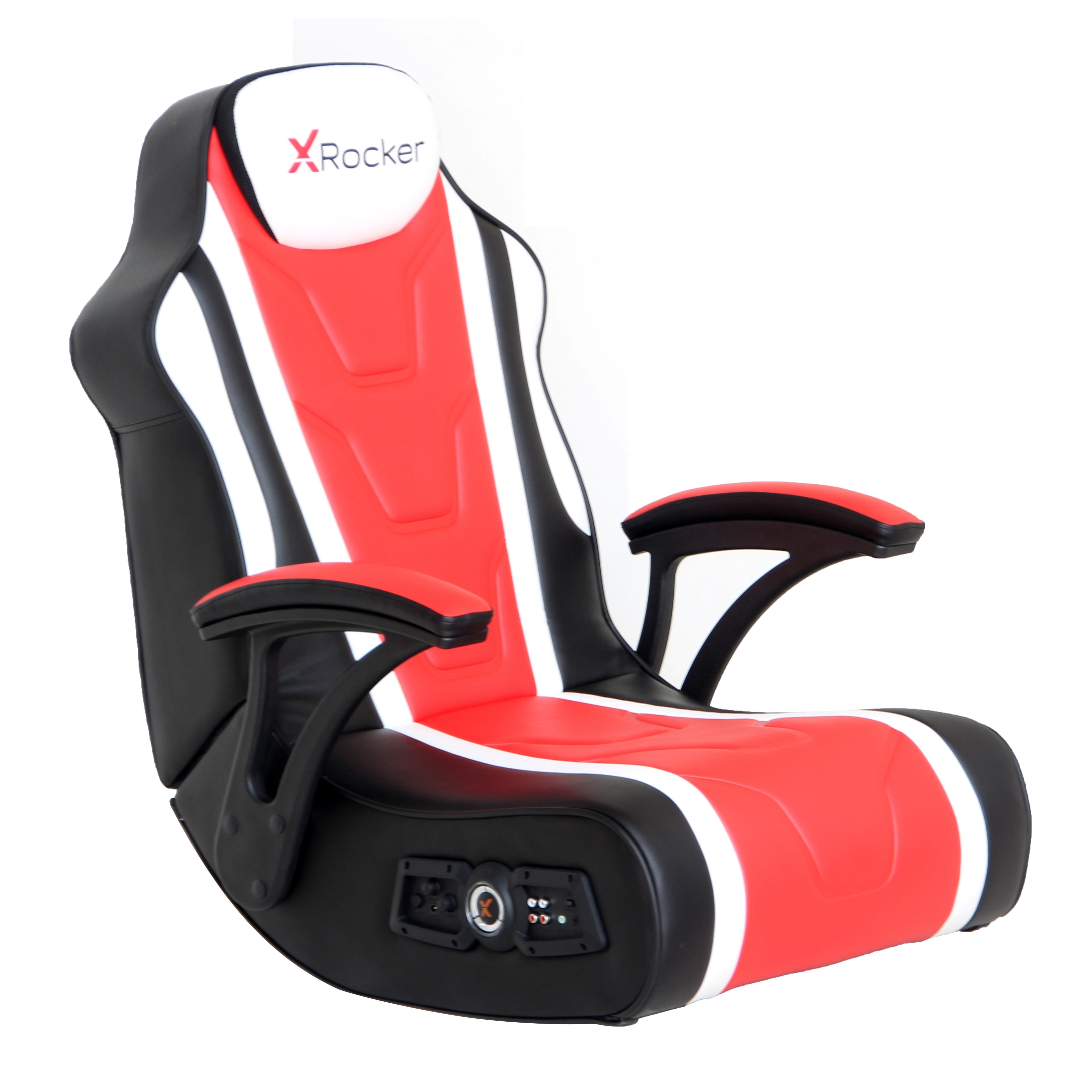 X Rocker Hurricane 2 1 Wireless Gaming Chair Black Red White Overstock 33746811
