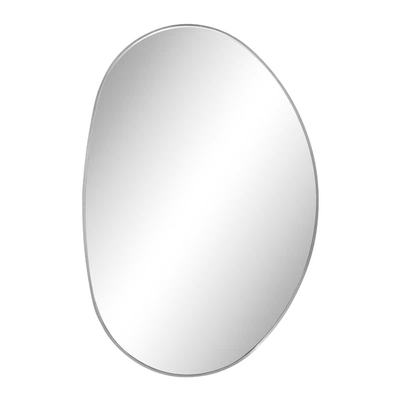 JONATHAN Y Aurelia Medium Irregular Oval Metal Framed Wall Mounted Mirror - 36 H x 24 W x 1.08 D