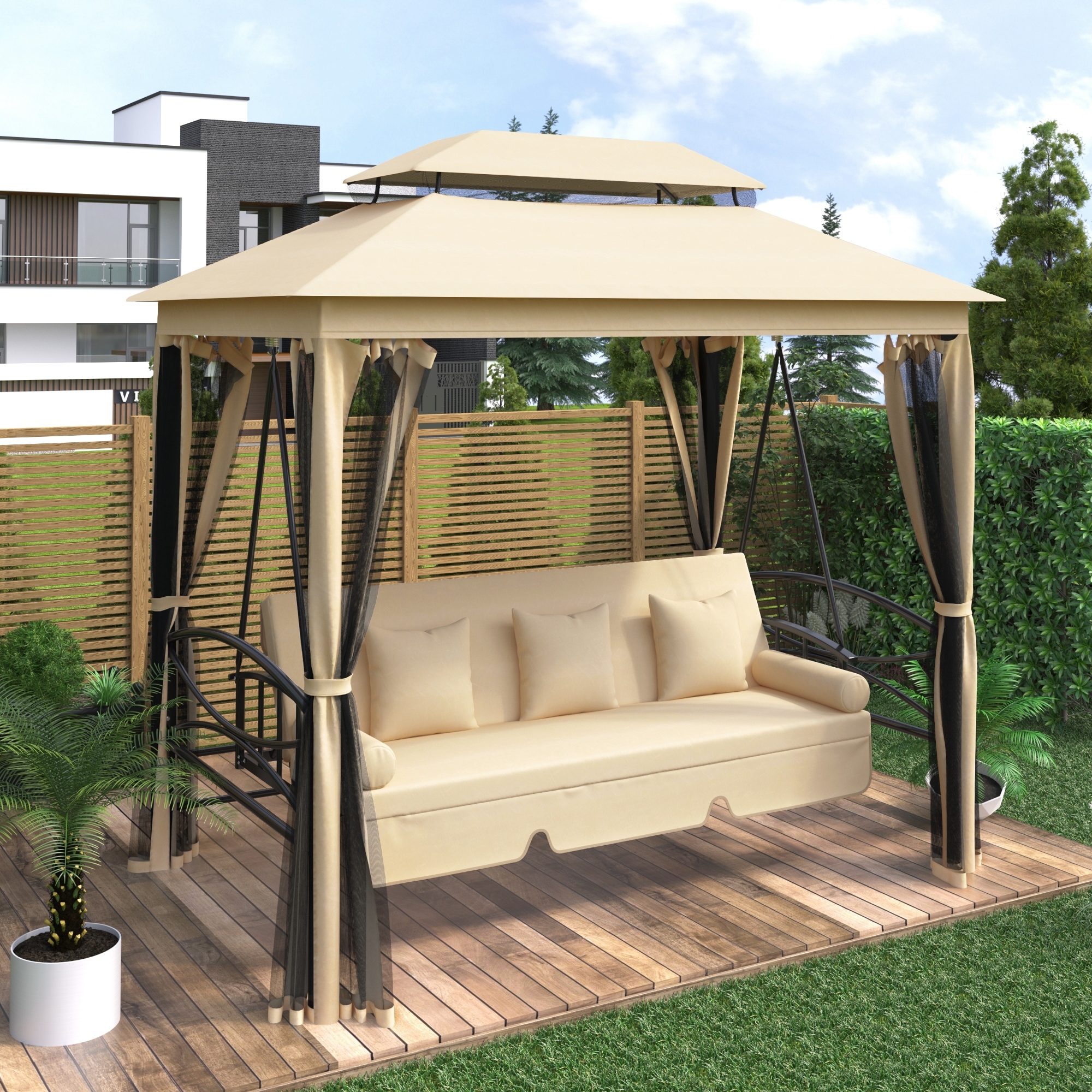 Gazebo discount swing bench