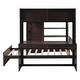 preview thumbnail 12 of 14, Full size Loft Bed with Twin size Stand-alone bed, Shelves,Desk,and Wardrobe,No Box Spring Required