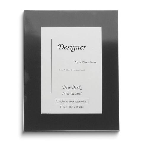 Curata Gunmetal-Plated Lacquer-Coated Metal 4x6 Photo Frame