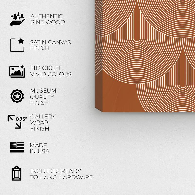 Wynwood Studio Canvas Abstract Revolving Brown and Modern & Contemporary Wall Art Canvas Print