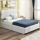preview thumbnail 10 of 30, Queen Size PU Leather Upholstered Platform Bed with 4 Drawers