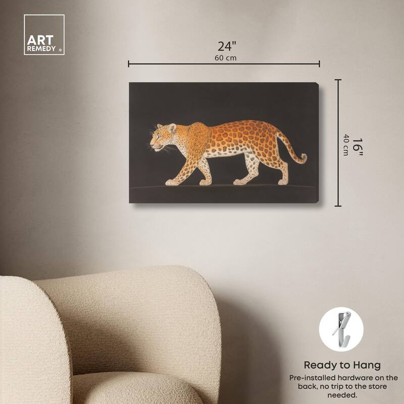Golden Leopard Canvas by Art Remedy, Gallery Wrapped