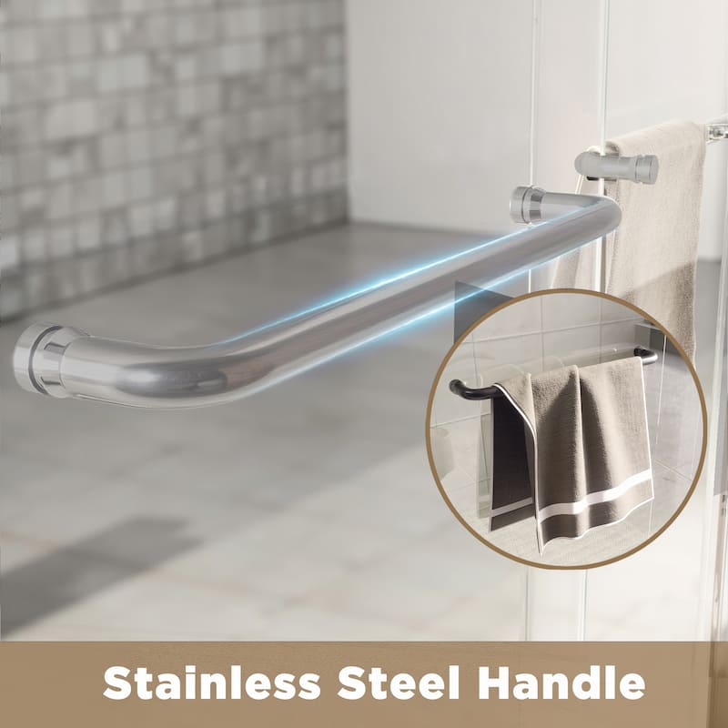 Premium Double Sliding Shower Door with Advanced Safety Features and Stylish Design