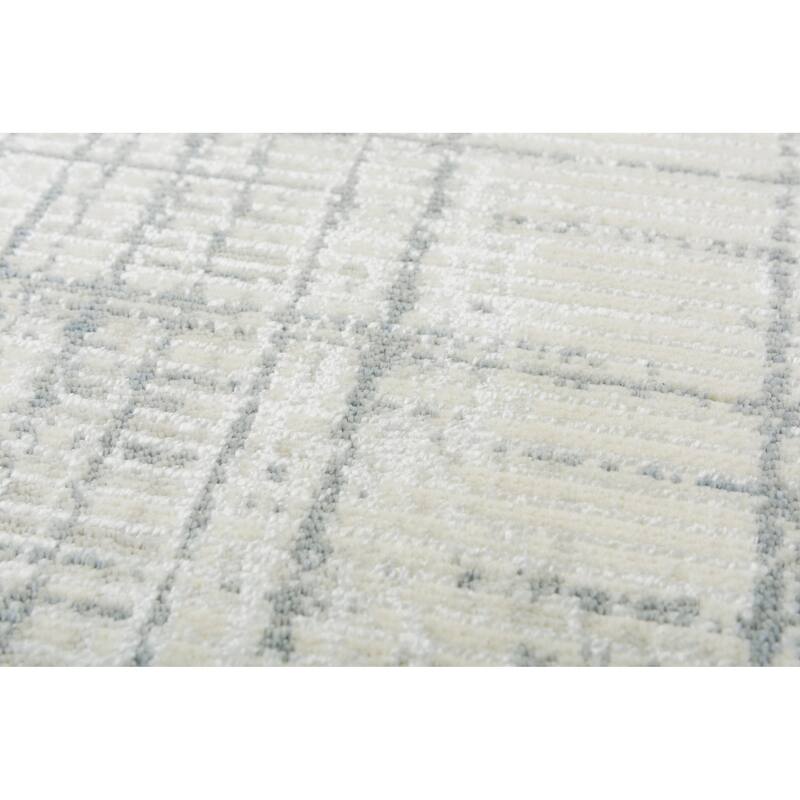 Alora Decor Aurora Beige, Grey, and Cream Cross Wool Blend Rug