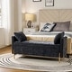 preview thumbnail 22 of 43, Angelus Modern 56''W Upholstered Flip Top Storage Bench withTwo Pillows and Arms by HULALA HOME Black