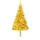 preview thumbnail 12 of 60, vidaXL Artificial Christmas Tree with LEDs&Stand Decor Multi Colors/Sizes 8 Foot - Gold